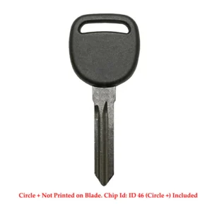 2005 - 2017 GM Transponder key - ID46 - Chip (Circle+) - TK-CHEVR-05