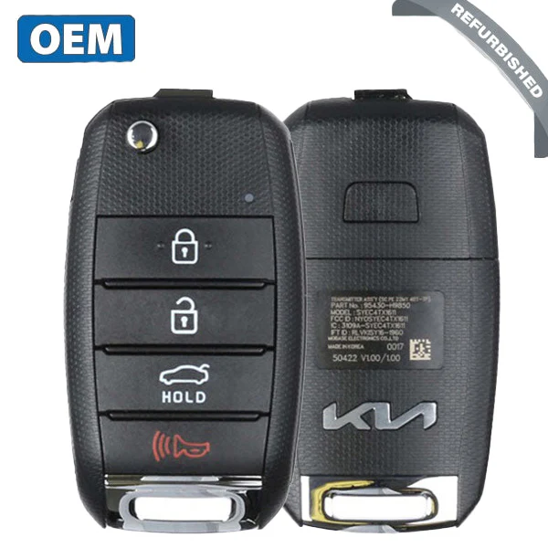 2022-2023 Kia Rio / Llave de 4 botones / Número de matrícula: 95430-H9850 / NYOSYEC4TX1611 (Reacondicionado OEM)