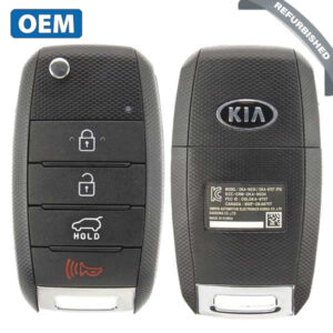 Kia Sportage 2016-2020 / Llave de 4 botones / PN: 95430-D9100 / TQ8-RKE-4F27 (OEM reacondicionado) RFK-KIA050